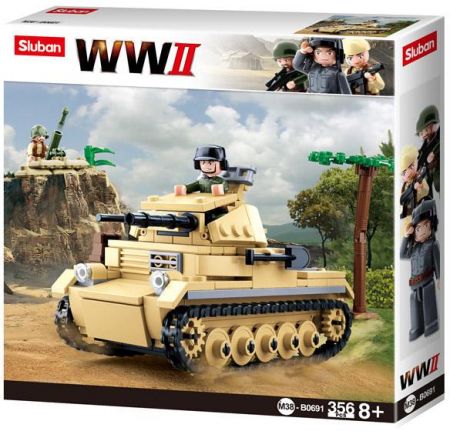 Sluban WWII M38-B0691 Německý tank Panzer II