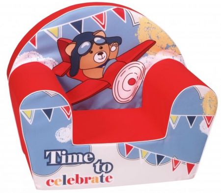Delsit Dětské křesílko, pohovka - Time to Celebrate, červené