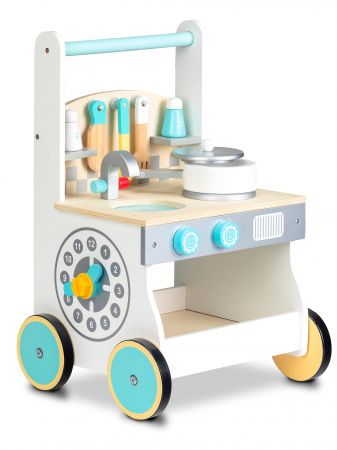 Dřevěné chodítko Ecotoys s mini kuchyňkou