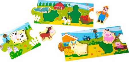 Small foot by Legler Small Foot Dřevěné puzzle panorama venkova