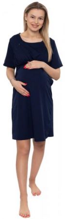 Be MaaMaa Dámská těhotenská/kojící noční košile Luna, granát, vel. XXL, XXL (44)