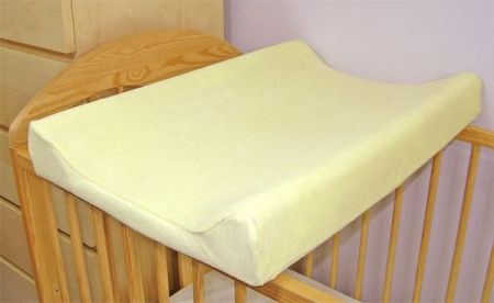 Baby Nellys Froté potah na přebalovací podložku, 70cm x 50cm - krém