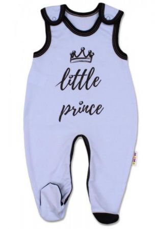 Baby Nellys Kojenecké bavlněné dupačky, Little Prince - modré, vel. 68, 68 (3-6m)