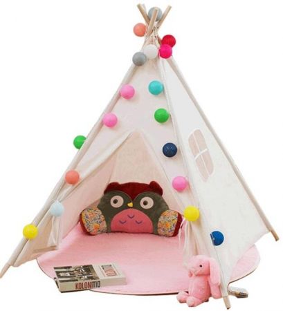 Ikonka Indiánský stan pro děti Teepee Wigwam 90cm
