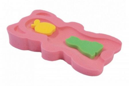BADO Tega Baby Matračka - houba ke koupání miminek Midi - růžová, fialová