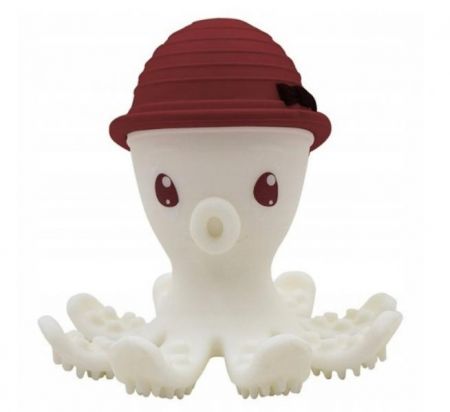 Mömbella Silikonové 3D kousátko Chobotnice, červené
