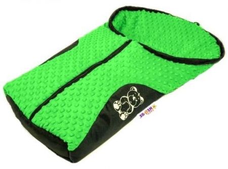 Fusák nejen do autosedačky Baby Nellys ® MINKY - zelený