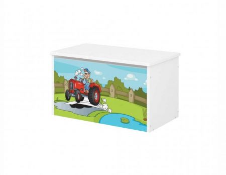 BabyBoo Box na hračky s motivem Traktůrek