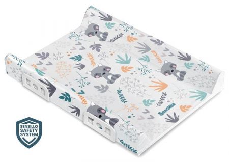 SENSILLO BEZPEČNOSTNÍ SYSTÉM POLSTROVANÉHO PŘEBALOVACÍHO PULTU 70 CM - FOREST RACCOON PLATINUM