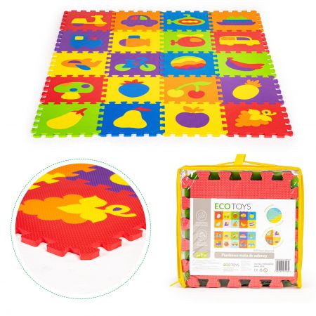 Vzdělávací pěnová puzzle podložka Ecotoys 148 x 119 cm