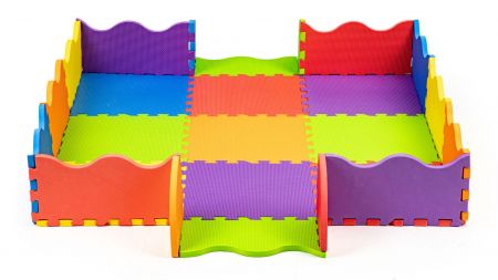 Pěnová podložka Ecotoys z EVA pěny barevná 91 x 91 cm 25 dílů