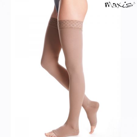 Maxis Stehenní punčochy II.  MICRO,AG,vel.2+N,krajka,bronz