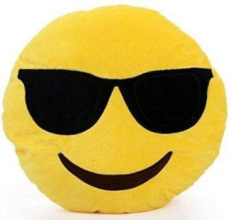 Ikonka Dekorativní polštář Emotions Emoji - brýle