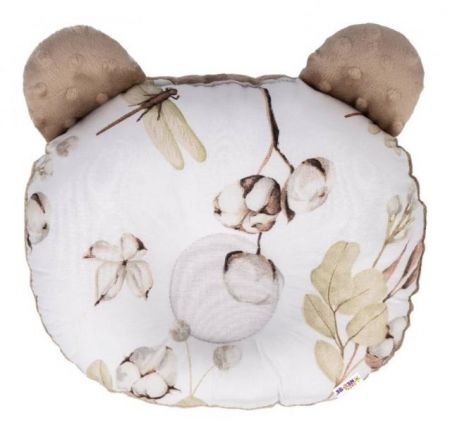Baby Nellys Bavlněný polštářek s minky Teddy, COTTON premium