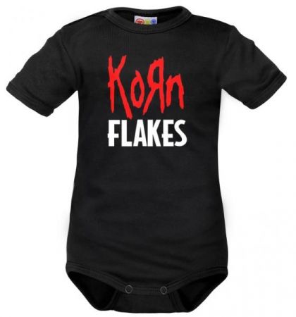 Body krátký rukáv Dejna Korn Flakes - černé, vel. 68, 68 (3-6m)