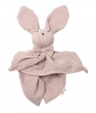Baby Nellys Mušelínový mazlíček, přítulníček Zajíček, béžový