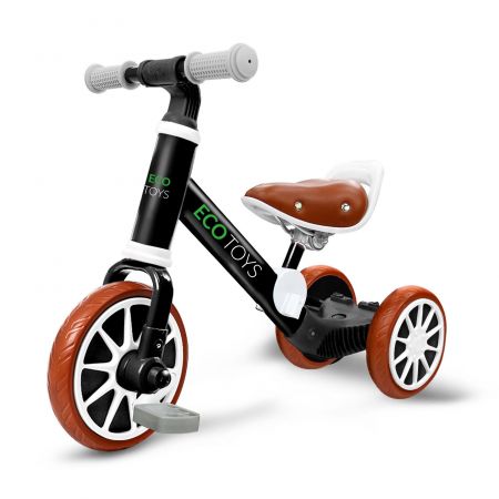 Dětské odrážedlo ECOTOYS 2v1 s pedály černé