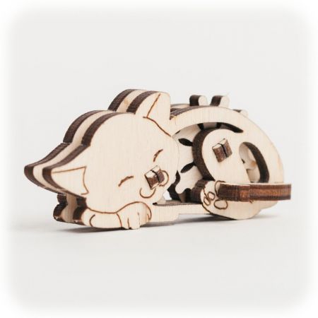CuteWood Dřevěné 3D puzzle Kotě