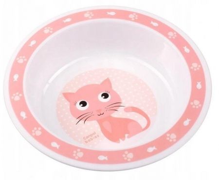 Canpol babies Plastová miska Kočička - růžová