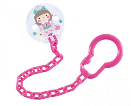 Canpol babies Řetízek na dudlík Toys - růžový
