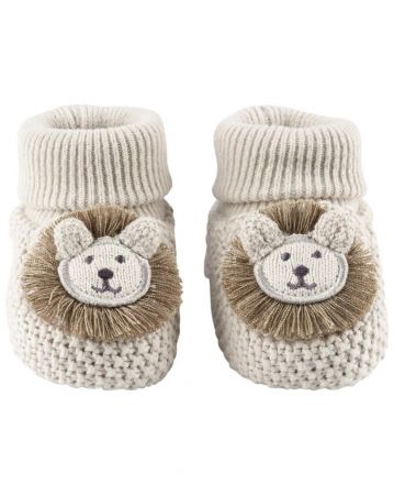 CARTERS CARTER'S Botičky hačkované Grey Lion neutrál LBB NB, vel. S 56