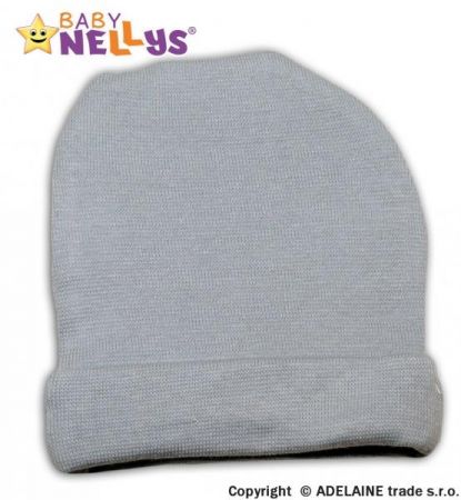 Baby Nellys Novorozenecká čepička - šedá, 56 (1-2m)