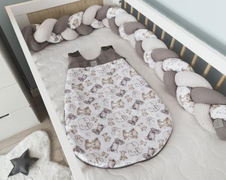 Baby Nellys Spací vak Vafel, bavlna LUX, Safari, 6-18m, 6/18měsíců