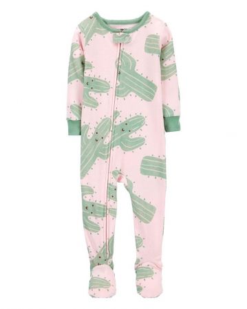 CARTERS CARTER'S Overal na zip Pink Cacti holka 18m