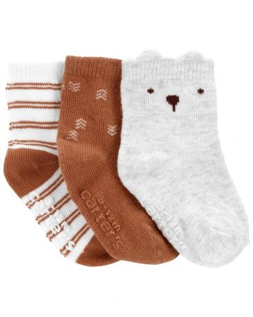 CARTERS CARTER'S Ponožky Bear neutrál 3ks NB/vel. 56