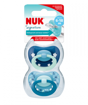 NUK 739696 SILIKONOVÝ DUDLÍK PODPIS 18-36 2KS/KS
