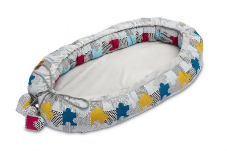 SENSILLO VELVET COCON 80x45 GREY PUZZLE