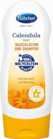 Bübchen 15000070 MĚSÍČKOVÉ KOUPELOVÉ MLÉKO A ŠAMPON S MĚSÍČKEM LÉKAŘSKÝM 2V1 230ML