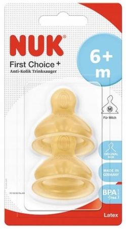 NUK 713242 LATEXOVÁ SAVIČKA NA LÁHVE 6-18 M 2KS