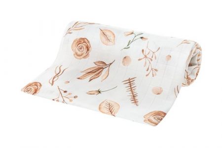 BocioLand 0365 BAMBUSOVÉ LŮŽKO 75x75 BOHO KVĚTINY