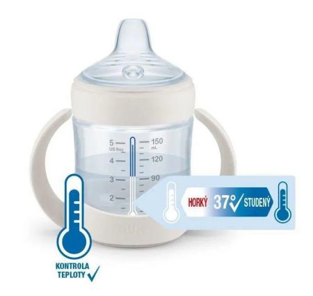 NUK 743927 LÁHEV 150ML NATURE SENSE S INDIKÁTOREM TEPLOTY S RUKOJETÍ
