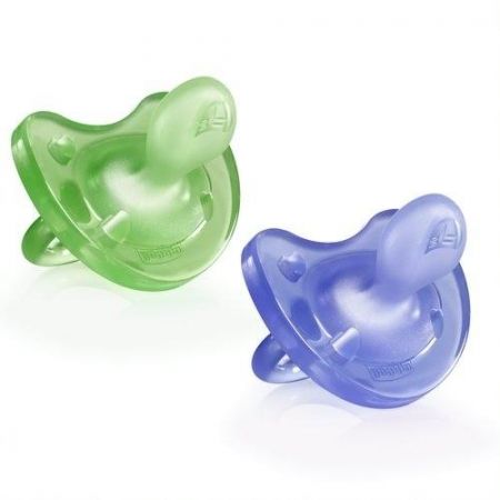 Chicco 051878 FYZIO MĚKKÁ SILIKONOVÁ SAVIČKA 0-6M 1KS ZELENÁ/FIALOVÁ