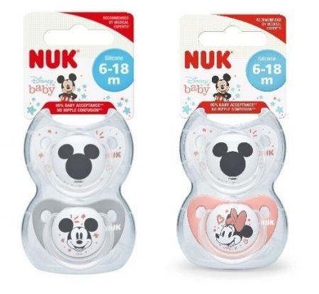 NUK 736205 SM.SIL.DISNEY MICKEY MOUSE 6-18 2KS/BOX