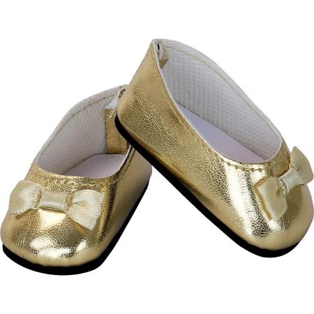 Petitcollin Balerínky s mašličkou zlaté (pro panenku 39-48 cm)