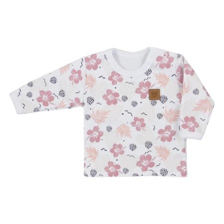 Kojenecké tričko s dlouhým rukávem Koala Flowers Růžová 62 (3-6m)
