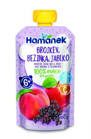 HAMANEK HAMÁNEK Broskev, bezinka, jablko 100 g