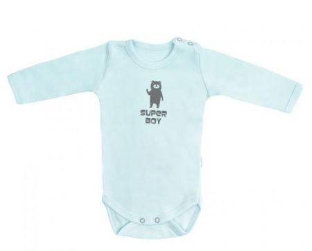 Mamatti Kojenecké body dlouhý rukáv, Bear - mátové, vel. 86, 86 (12-18m)