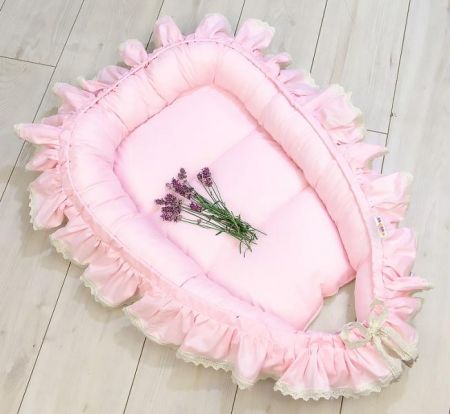 Baby Nellys Kojenecké hnízdečko, kokon Boho Style LUX, 60 x 90 cm - růžové. pudorvé