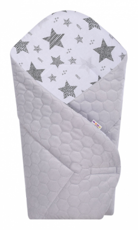 Baby Nellys Rychlozavinovačka Velvet Starmix - šedá