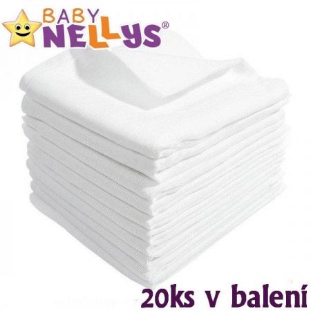 Kvalitní bavlněné pleny Baby Nellys - TETRA BASIC 80x80cm, 20ks v bal.