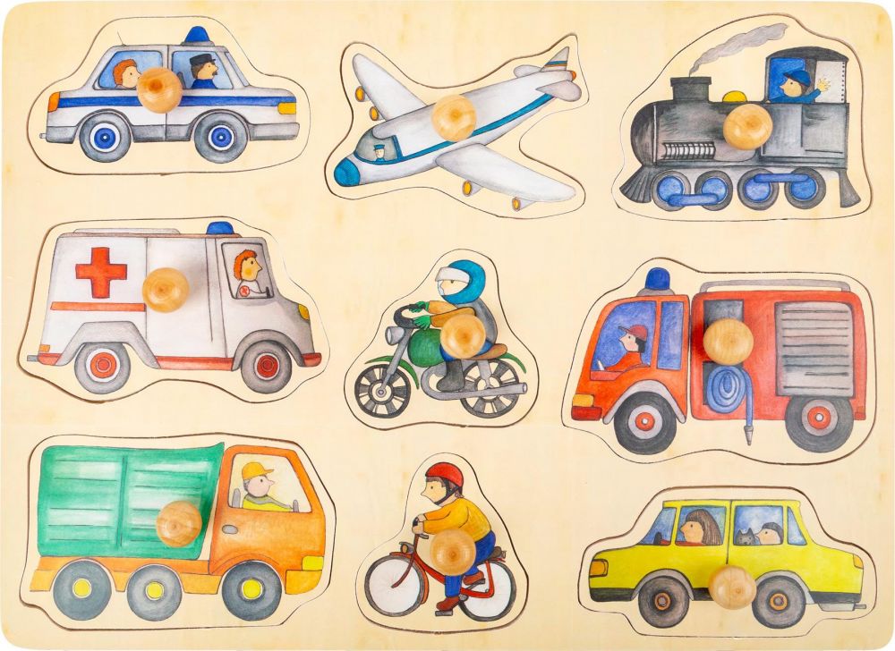 Small foot by Legler Small Foot Dřevěné puzzle Dopravní prostředky