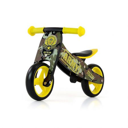 Dětské multifunkční odrážedlo kolo Milly Mally JAKE Army