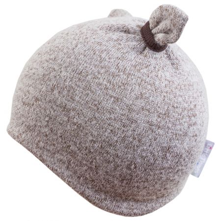 světle hnědá svetrovinová čepička  - 9-12kg