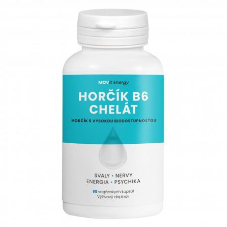 Hořčík B6 Chelát 100 mg MOVit Energy 90 kapslí