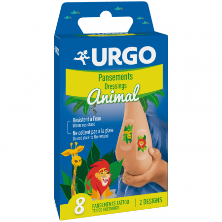 Urgo TATTOO Animal Dětská náplast 8 ks