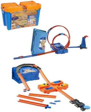 MATTEL HOT WHEELS Track Builder set s autíčkem a stavebnicí pro stavbu dráhy